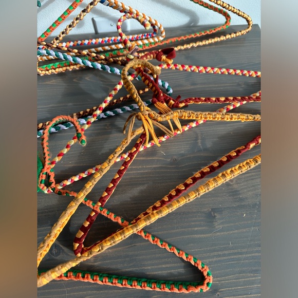 Vintage metal hand macramé hangers - Picture 2 of 9